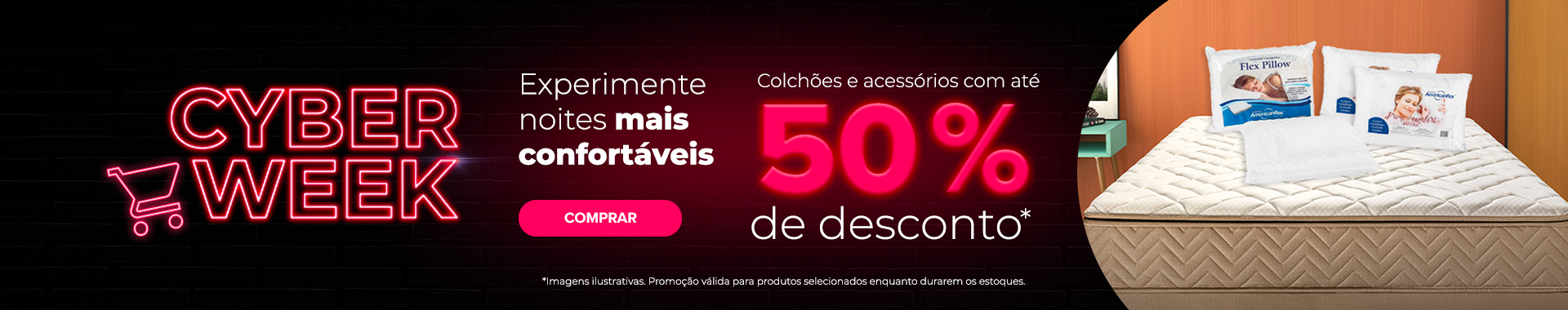 Colchões com até 50% de desconto